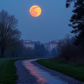 Full moon in the nights of Tokyo