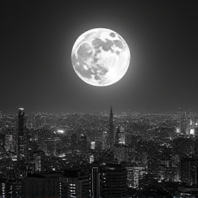 Full moon in the nights of Tokyo