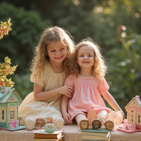 Mommy and Sister With Dolls