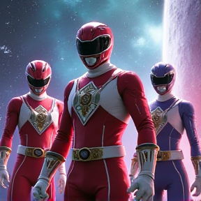 Hetero Power Ranger Boxen Aliens aus dem Weltall