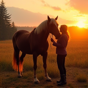 julie og hest