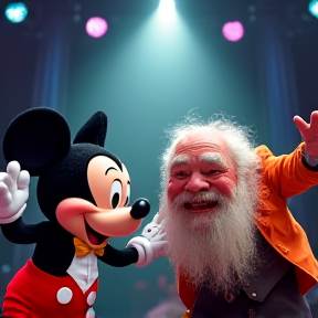 Mickey Mouse vs. Fat Old Man