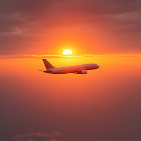 Flying Low at Sunrise