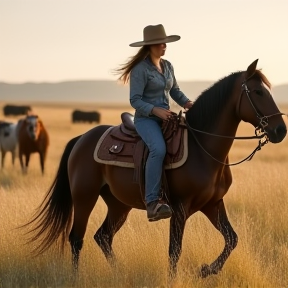 Cowgirls and Horses