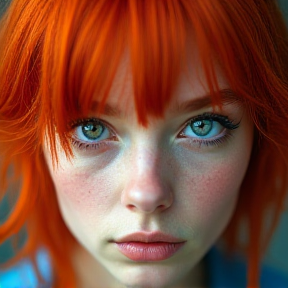 Red Hair and Blue Eyes