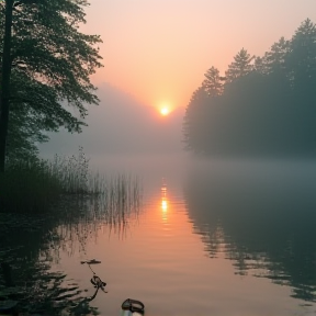 Echoes in the Forest Lake