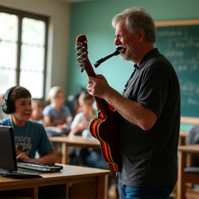 Papa furzen Hochschulstudentenlehrer auf den Computer kacken liebenswert