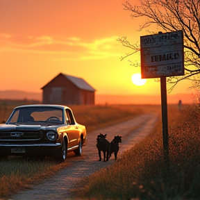 Country Roads at Sunset