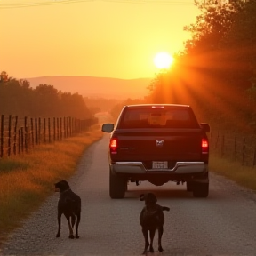 Country Roads at Sunset