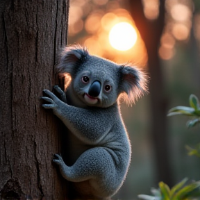 Koala in the trees