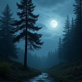 Dark Forest Night