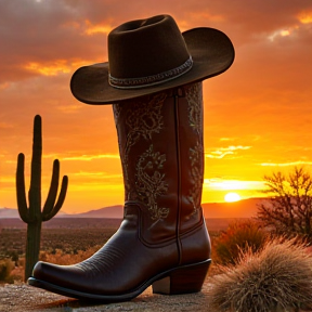 Cowboy's fancy boots