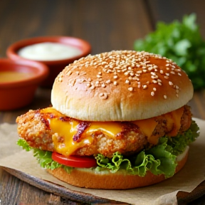 Air Fried Chicken Burger