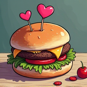 The Love and the Burger Shop