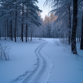 First steps in the snow