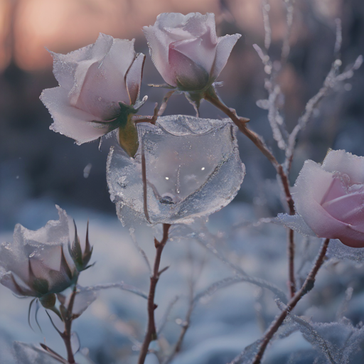 Winter's Glass Roses