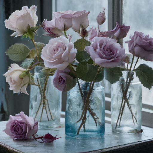 Winter's Glass Roses