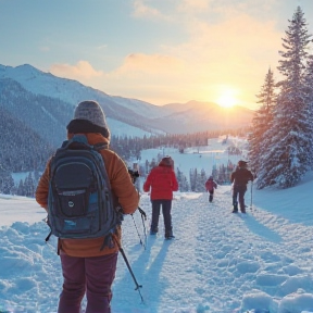 4 Freunde im Schnee