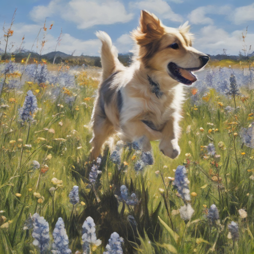 Puppies in the wind