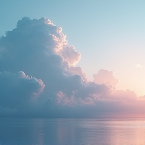 Awan putih dilangit biru