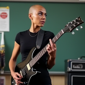 Bald Teacher Girl