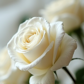 White satin and white roses