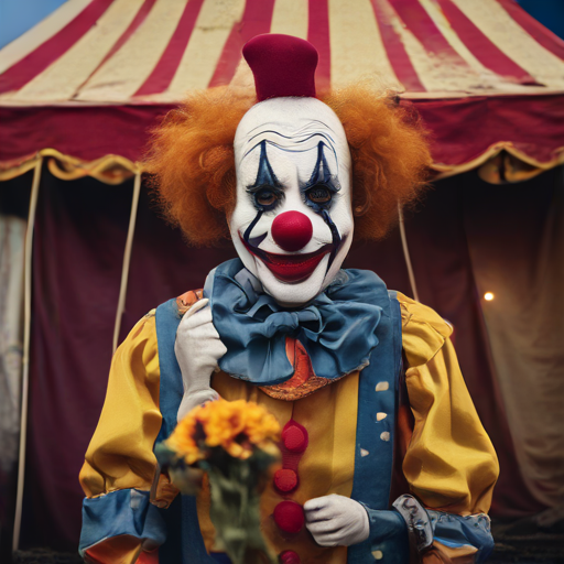 Curtain call on a clown