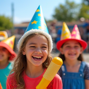 Kinder singen lustiges Lied