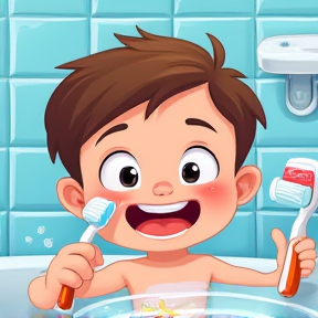 Brush your teeth little ones 