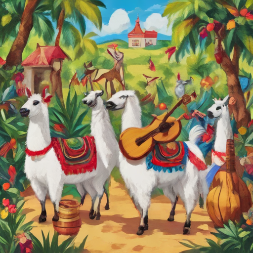 Dancing Llamas in the Sun