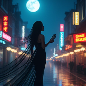 Mujer de noche