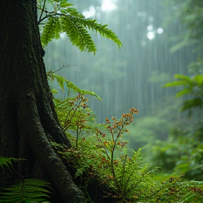 Lluvia Suave en el Bosque