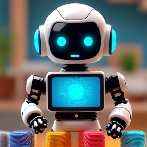 Friendly Robot Sorting Colors