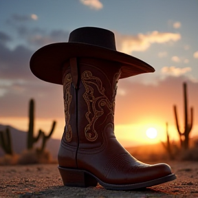 Cowboy's fancy boots