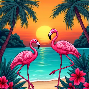 Flamingo Ink Short