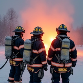 Feuerwehrhelden im Winterzauber