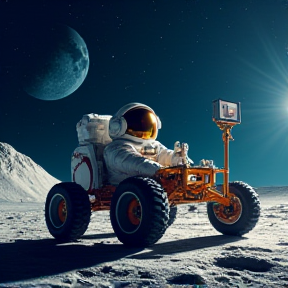 Lisa on the moon