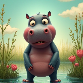 Five legged hippopotamus