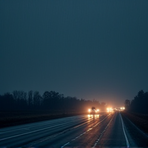 Nachtfahrt im Regen