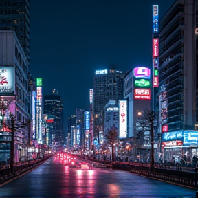 Full moon in the nights of Tokyo