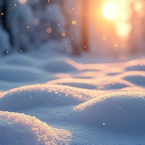 Light behind the snow