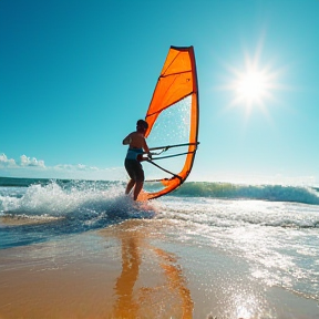 Surfen im Meereswind