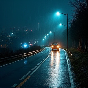 Night, Rain and Road