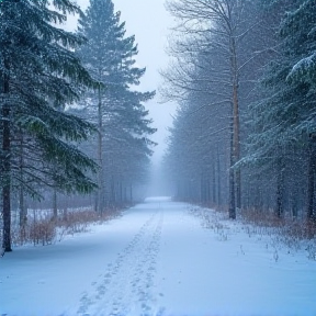 Wie schön ist es, wenn es im Winterwald schneit