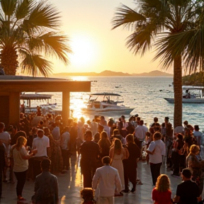 Sommerparty auf dem Boot