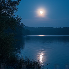 By the Moonlit Lake