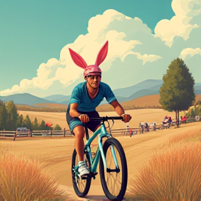 Bunny on a BMX