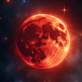 Eclipse of the red moon