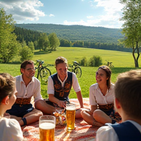 Fahrradfahren und Naturradler