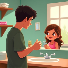 Dennis and Emma Wash Their Hands